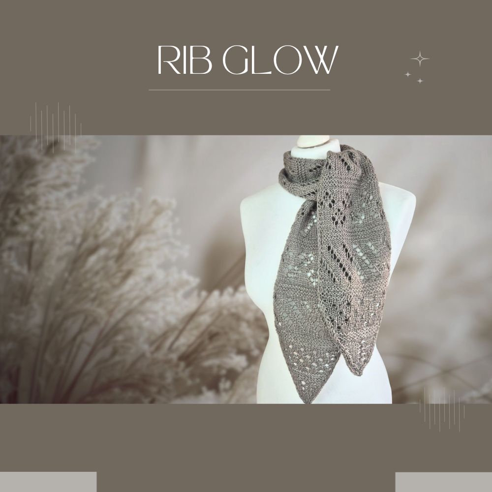Strickanleitung RIB GLOW - Stimmungsvoller Skinny-Schal | Jollyknits
