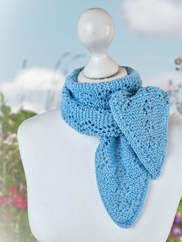 Strickanleitung SUMMER GLOW - leichter Skinny-Schal, Anwendungsbeispiel