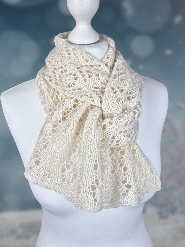 Strickanleitung WINTER LINE - Schal mit zauberhaftem Lacemuster, Anwendungsbeispiel