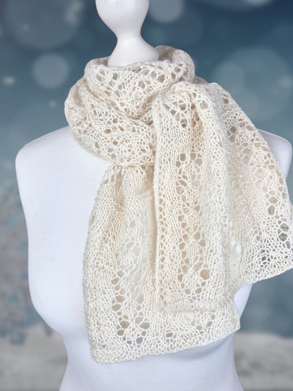 Strickanleitung WINTER LINE - Schal mit zauberhaftem Lacemuster, Anwendungsbeispiel