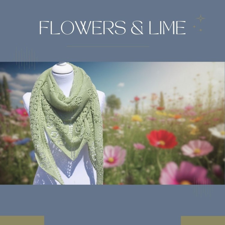 Knitting Pattern FLOWERS & LIME