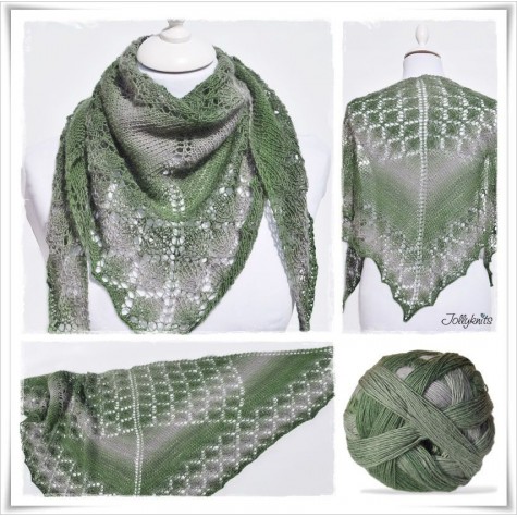 Knitting Pattern Lace Shawl IRISH MOSS