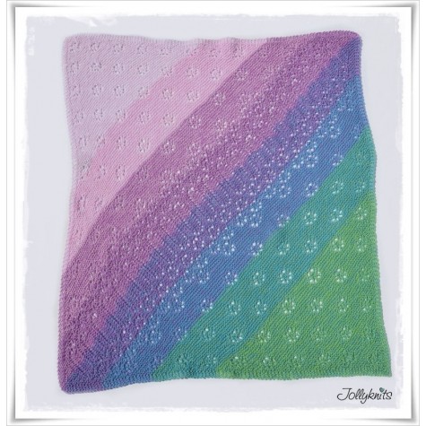 Knitting Pattern Baby Blanket BLOOMING