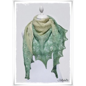 Knitting Pattern Lace Shawl PETIT GRENOUILLE