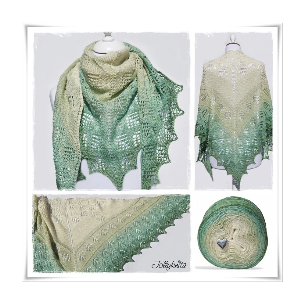 Knitting Pattern Lace Shawl PETIT GRENOUILLE
