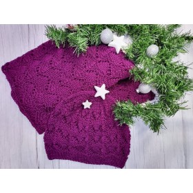 Knitting Pattern Set cowl and hat CHRISTMAS VELVET