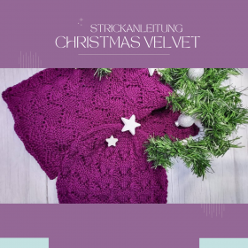 Knitting Pattern Set cowl and hat CHRISTMAS VELVET