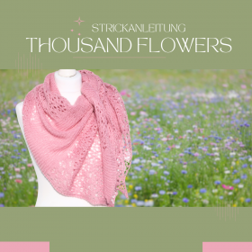Knitting Pattern Lace Shawl THOUSAND FLOWERS