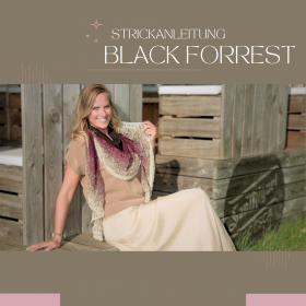 Knitting Pattern Lace Shawl BLACK FOREST