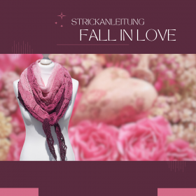 Knitting Pattern Lace Shawl FALL IN LOVE