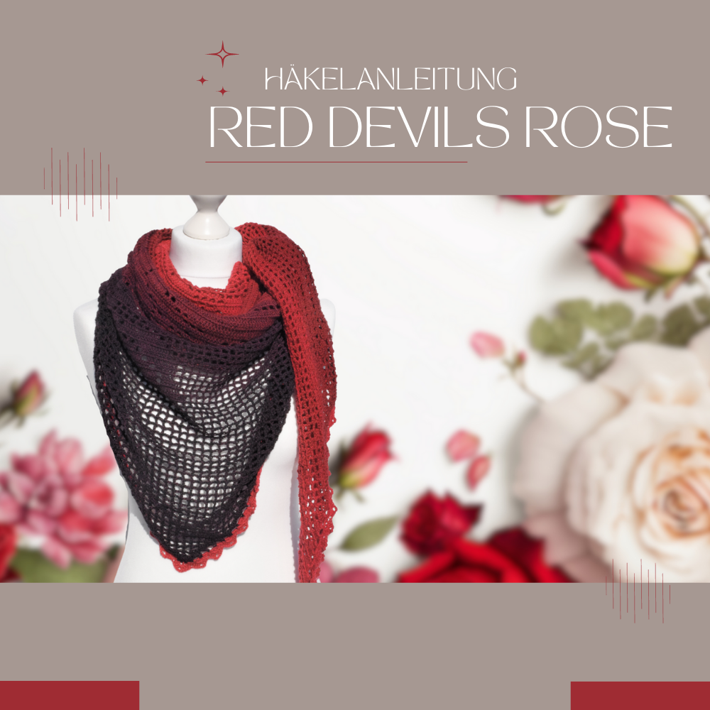 Instructions pour le crochet RED DEVILS ROSE