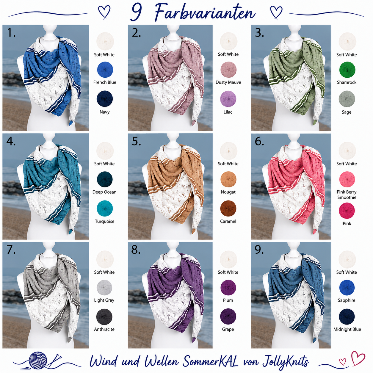 Knitting Pattern WIND + WAVES
