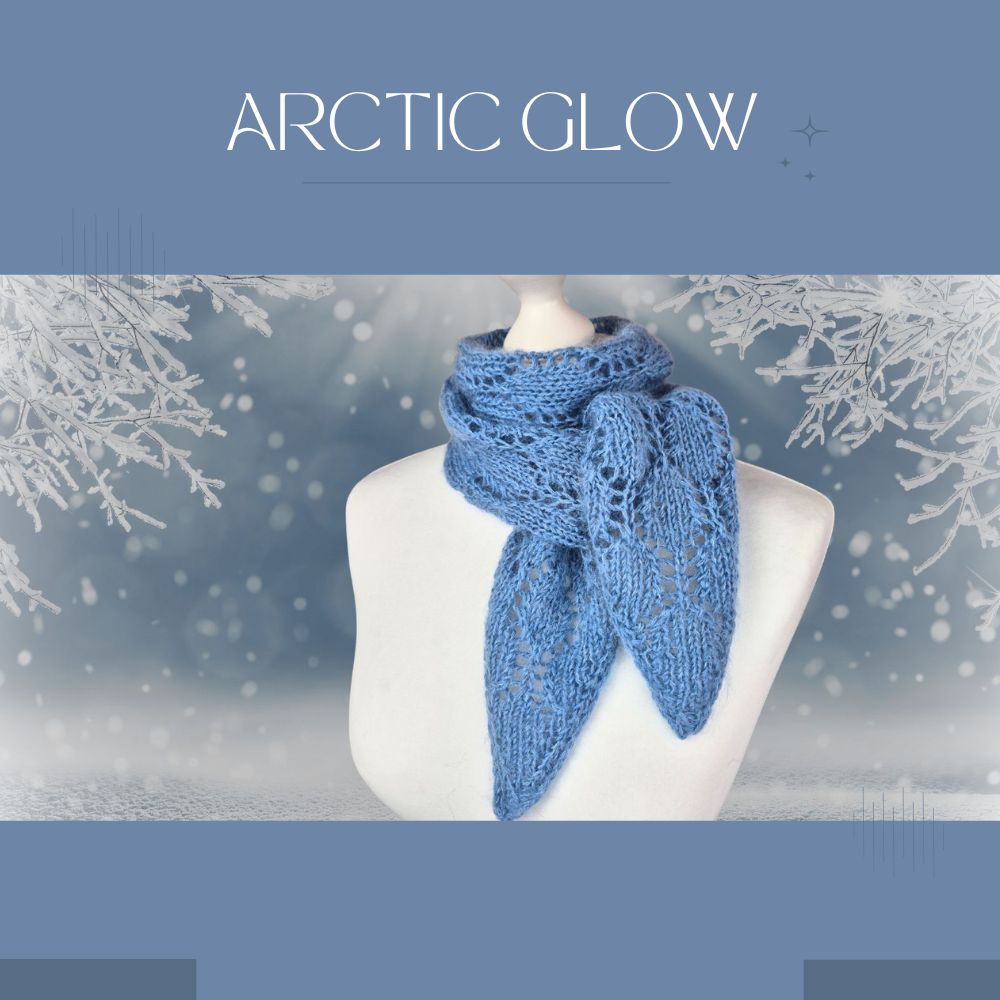 Strickanleitung ARCTIC GLOW - warmer Skinny-Schal | Jollyknits