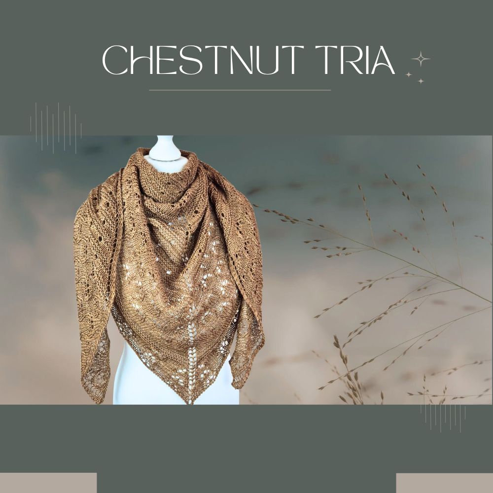 Strickanleitung CHESTNUT TRIA - Herbstlicher Dreieckschal | Jollyknits