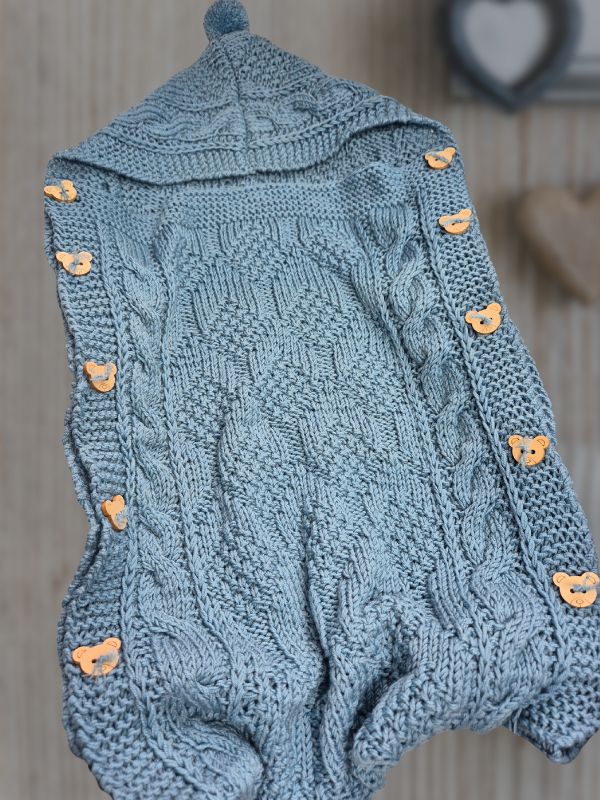 Strickanleitung LITTLE COCOON – Kuscheliger Schlupfsack für Babys, Ansicht innen