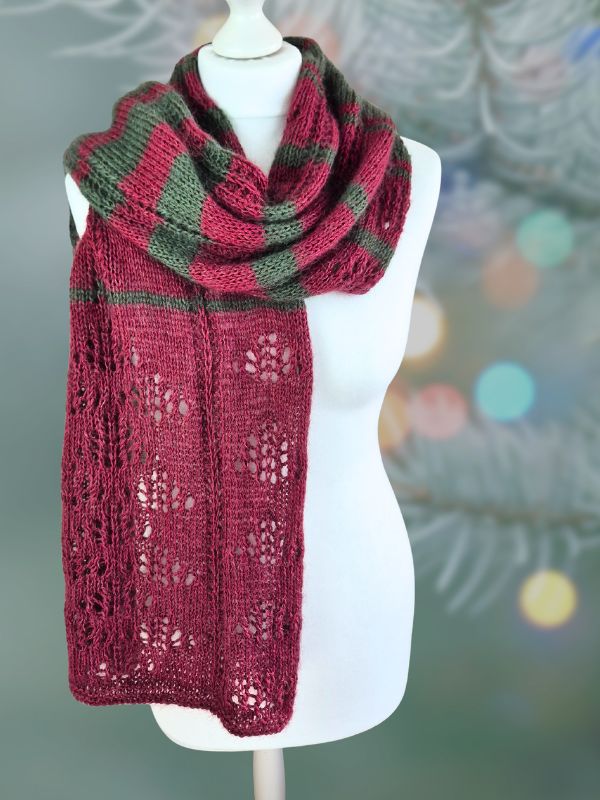 Strickanleitung MYSTERY KNITMAS KAL – Advents-Schal, Anwendungsbeispiel