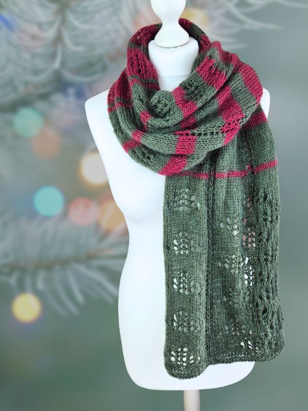 Strickanleitung MYSTERY KNITMAS KAL – Advents-Schal, Anwendungsbeispiel