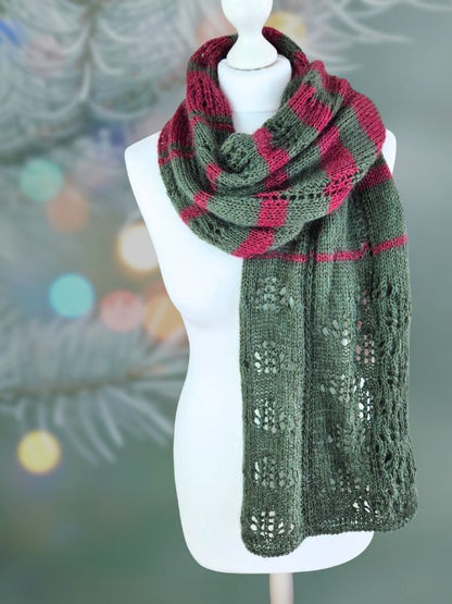 Strickanleitung MYSTERY KNITMAS KAL – Advents-Schal, Anwendungsbeispiel