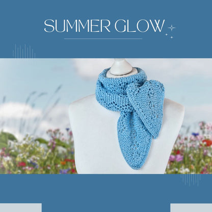 Strickanleitung SUMMER GLOW - leichter Skinny-Schal | Jollyknits