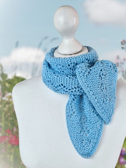 Strickanleitung SUMMER GLOW - leichter Skinny-Schal, Anwendungsbeispiel