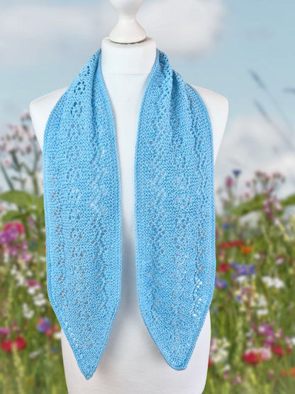 Strickanleitung SUMMER GLOW - leichter Skinny-Schal, Anwendungsbeispiel