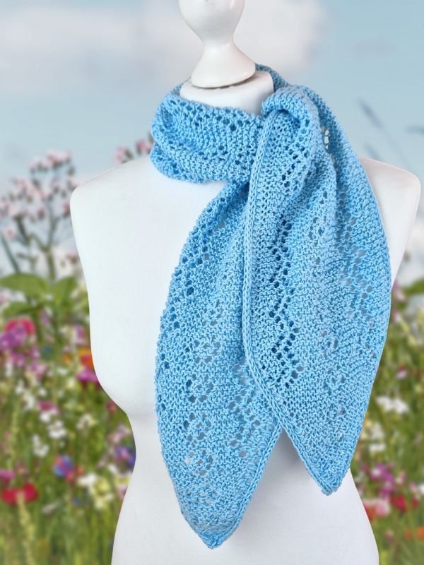 Strickanleitung SUMMER GLOW - leichter Skinny-Schal, Anwendungsbeispiel