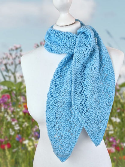 Strickanleitung SUMMER GLOW - leichter Skinny-Schal, Anwendungsbeispiel