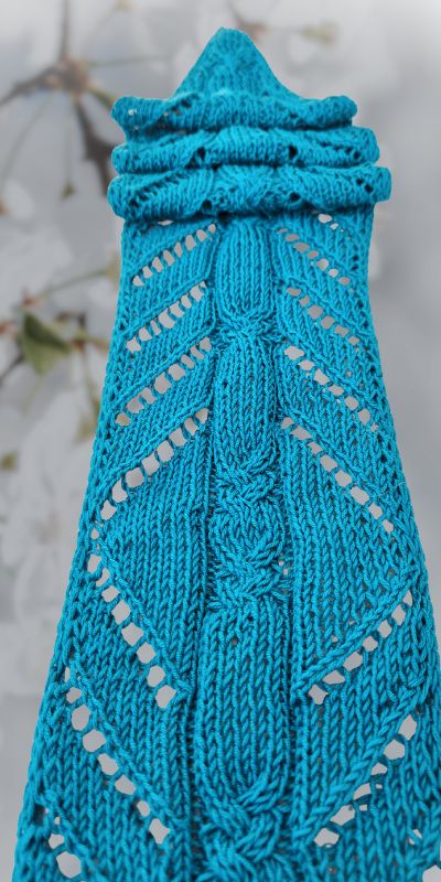 Strickanleitung TIMELESS GLOW - Luftiger Skinny-Schal, Musterdetails