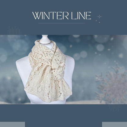 Strickanleitung WINTER LINE - Schal mit zauberhaftem Lacemuster | Jollyknits