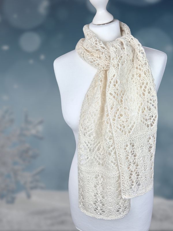 Strickanleitung WINTER LINE - Schal mit zauberhaftem Lacemuster, Anwendungsbeispiel